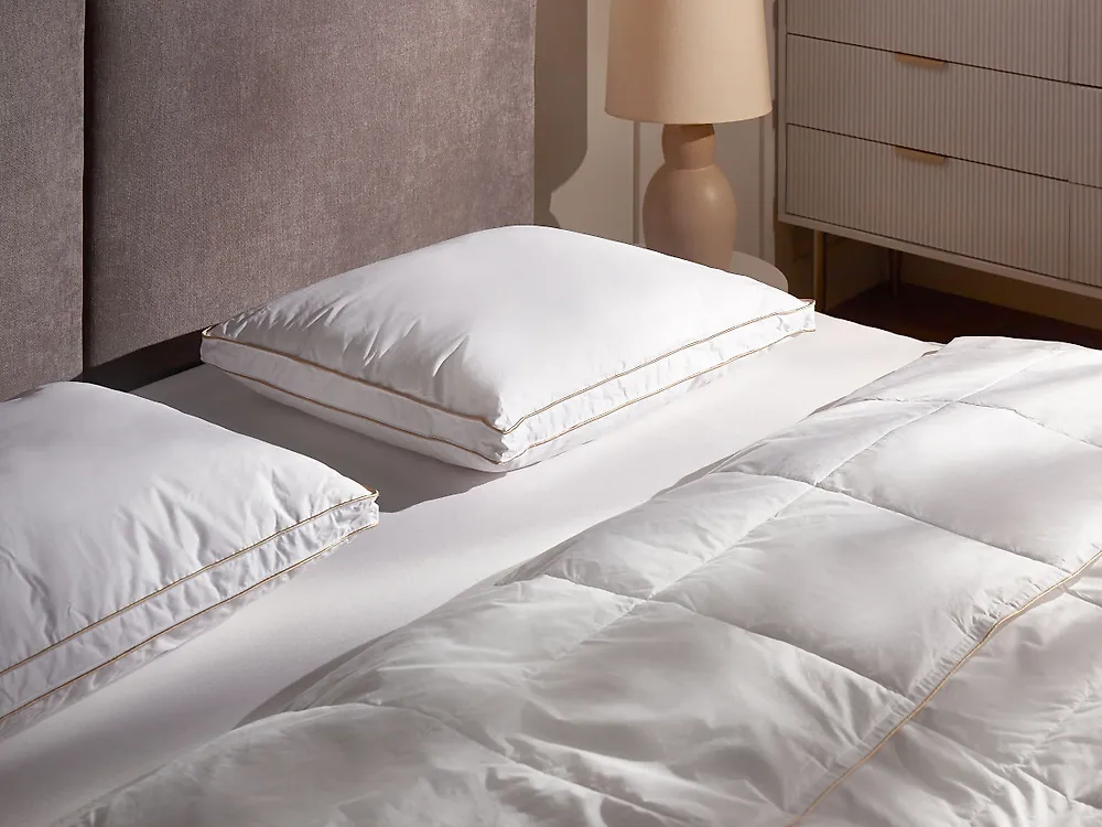 3-Chamber Bed Pillow ETNA Low 50 x 60 cm Duck Feathers and Down White_1188261