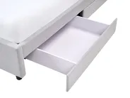 Bed with Storage Drawers without Headboard PRADES Fabric Light Grey 140 x 200 cm (EU Double)_996096