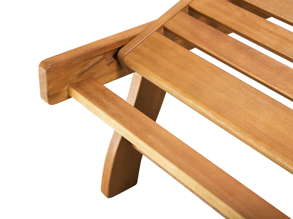 Lettino Prendisole JAVA Legno d'acacia Marrone chiaro_763180