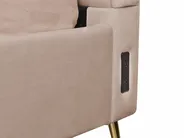 Bett mit Lattenrost Samtstoff MIRIBEL 180 x 200 cm Taupe_870594