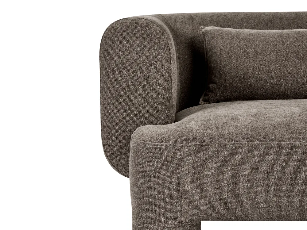Sofa 3 Seater HOGBO Fabric Brown_1049896