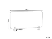 Desk Screen WALLY 130 x 40 cm Light Red_853163