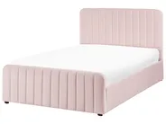 Ottoman Bed LUNAN Pastel Pink 120 x 200 cm (EU Small Double)_1051423