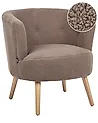Armchair ODENZEN Boucle Brown