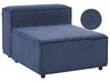 1 personers sofamodul blå fløjl APRICA_908815