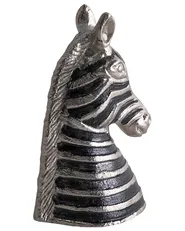 Figurka dekoracyjna Zebra ZAGORA Metal Czarny/ srebrny_1009444