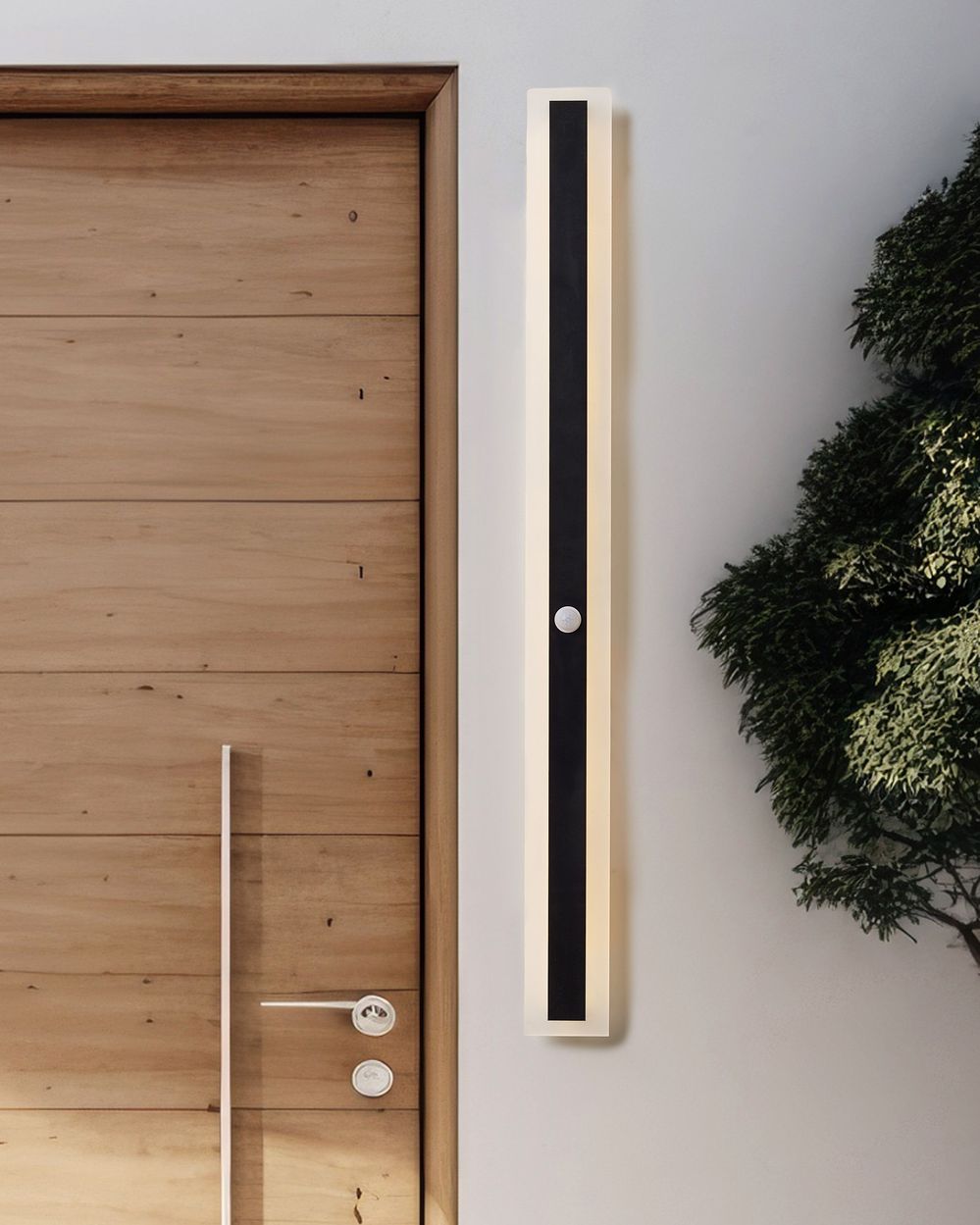 Outdoor LED Wall Light SAVANE with Motion Sensor Black