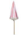 Parasol ogrodowy ⌀ 150 cm różowy z białym MONDELLO_848596