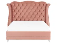 Bed Velvet AYETTE 160 x 200 cm (EU King Size) Pink_832195