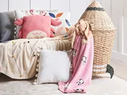 Lot de 2 coussins décoratifs JARGALLI 35 x 35 cm Coton Crabe Rose_941459