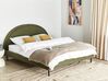 Čalouněná buklé postel 180 x 200 cm zelená MARGUT_900094