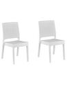 Lot de 2 chaises de jardin blanches FOSSANO_807969