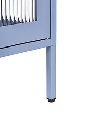 Glass Display Cabinet HARLYN  90 cm Metal Blue_1160858