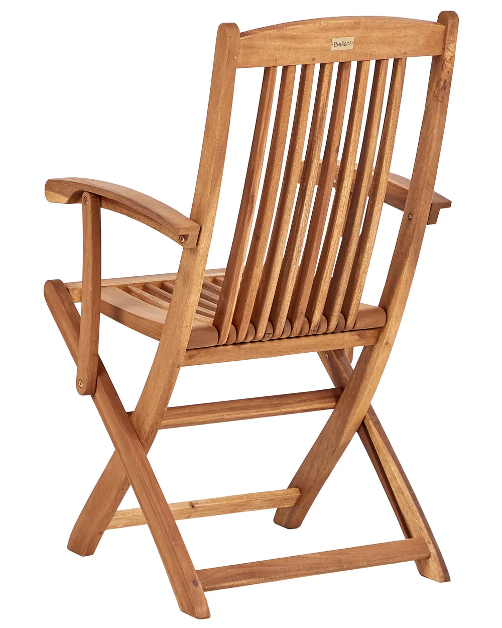 Set of 2 Garden Chairs with Cushions MAUI PREMIUM Acacia Wood Light Beige_990909