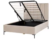Schlafzimmer Set SEZANNE Samtstoff Taupe 140 x 200 cm_892602