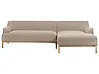 Corner Sofa SOSJO Fabric Taupe Left Hand