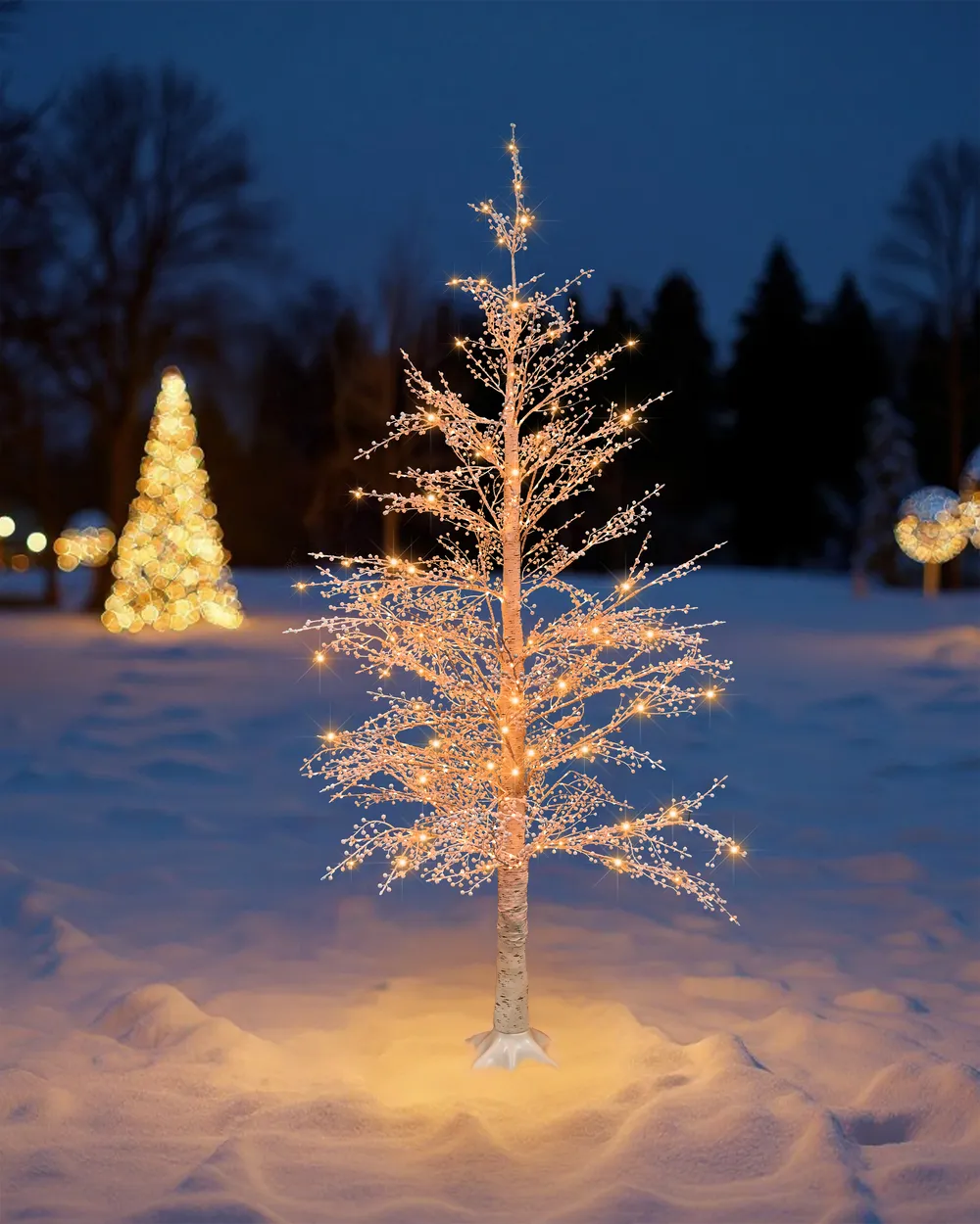 Outdoor Decoration LED SUONTEE 180 cm Christmas Tree White_1015351