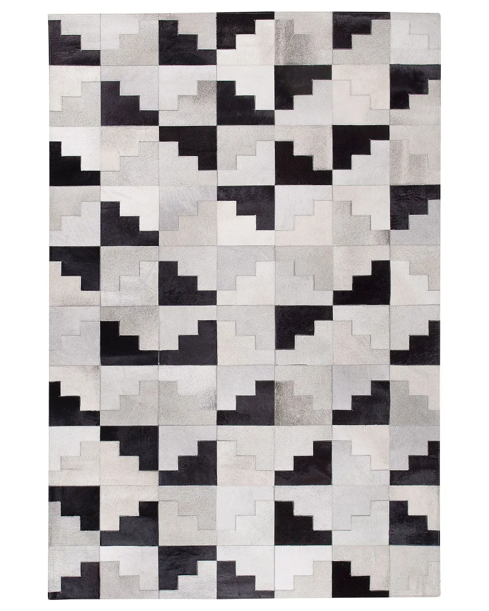 Kožený koberec sivá/čierna EFIRLI rôzne veľkosti