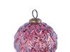 Set of 6 Glass Baubles Pink ASTRAL_899392