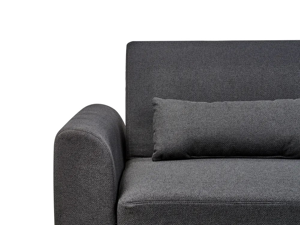 Corner Sofa Bed 3 Seater OLLSTA Fabric Black Left Hand_939295