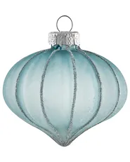 Set of 35 Baubles SNOWFALL Glass Blue_1028592