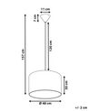 Pendant Lamp White and Grey ZILLER_779676