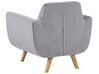 Velvet Armchair Cover Grey BERNES_792851