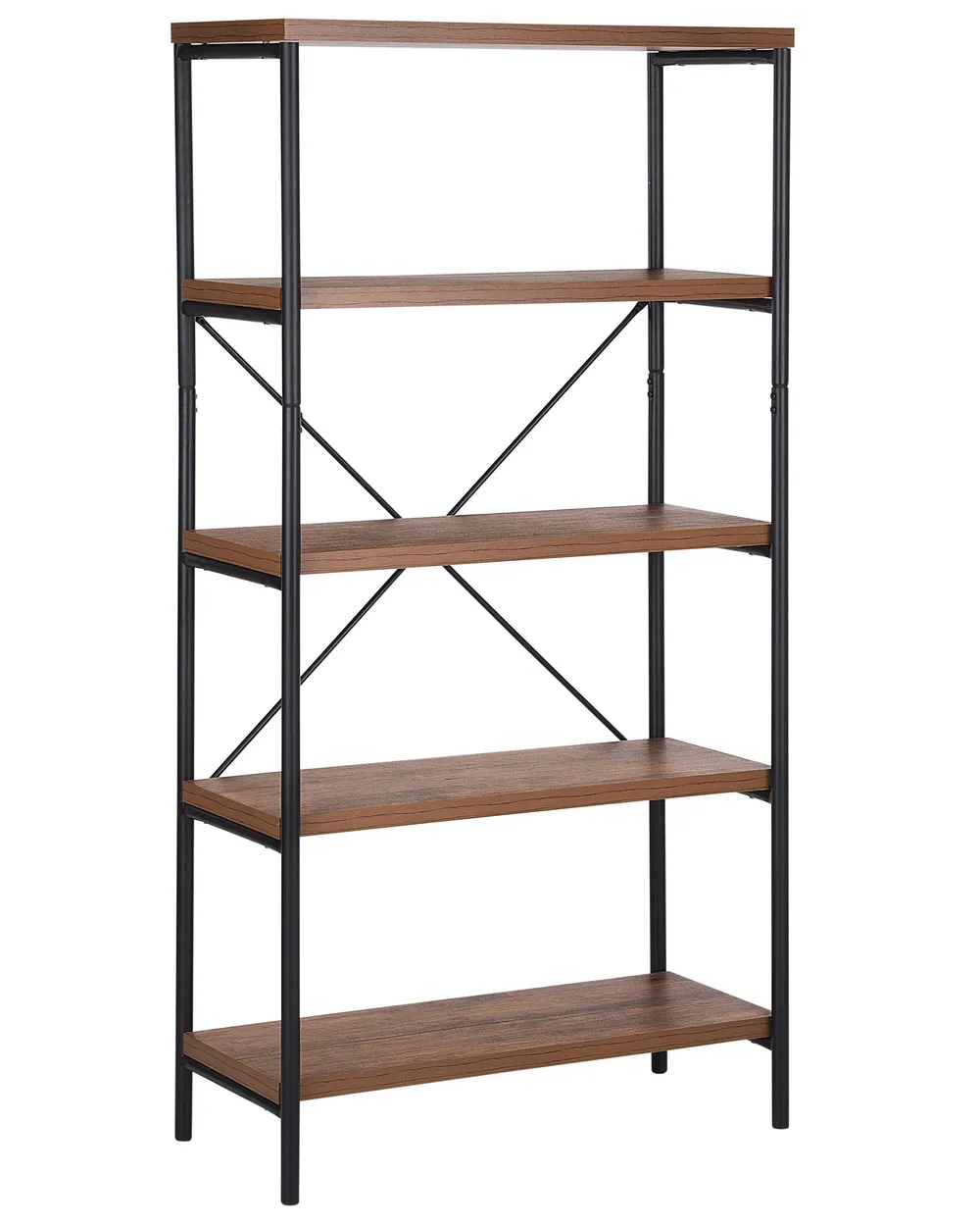4 Tier Shelving Unit BRISBANE 160 cm Dark Brown