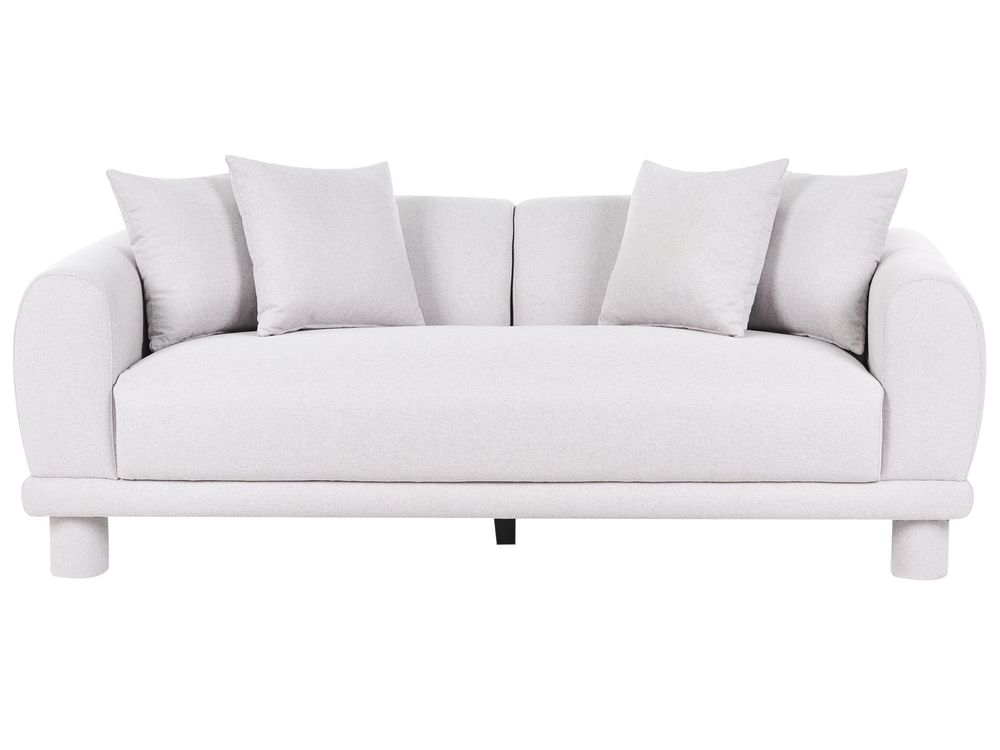 Sofa 3-Sitzer PORI Stoff Hellgrau