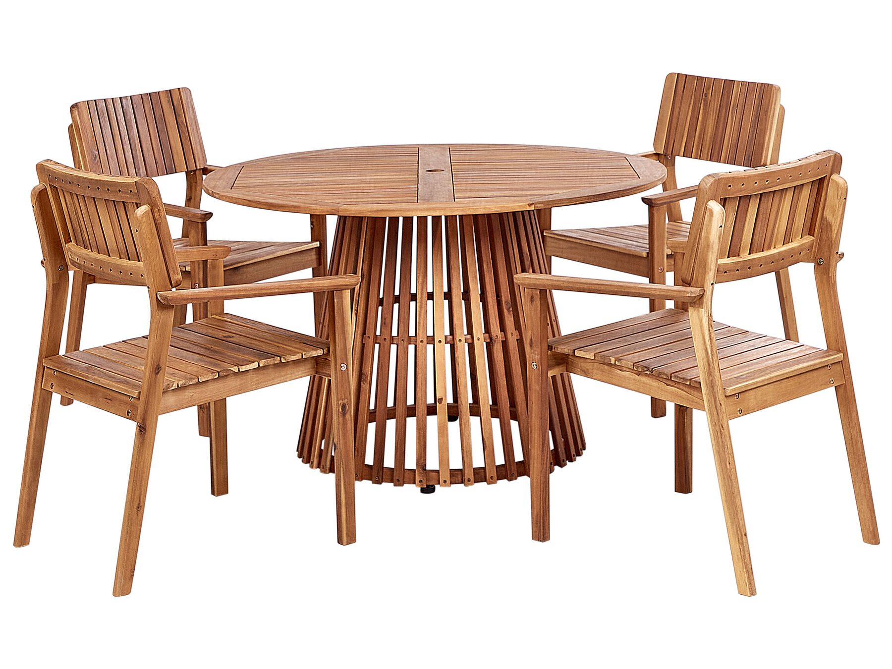 Zestaw ogrodowy drewniany stół i 4 krzesła AGELLO_923496