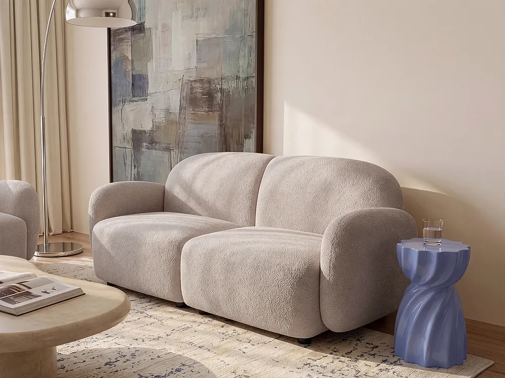 Sofa 2 Seater JULE Boucle Beige