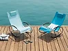 Rocking Sun Lounger CAMPO Metal Turquoise