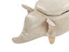 Faux Leather Storage Animal Stool Taupe ELEPHANT_897635