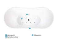 Bañera de hidromasaje independiente con LED ANTIGUA 168 x 80 cm Blanco_808425