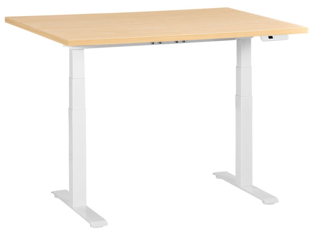 Electric Adjustable Standing Desk DESTINES 120 cm 72 cm Light Brown/ White