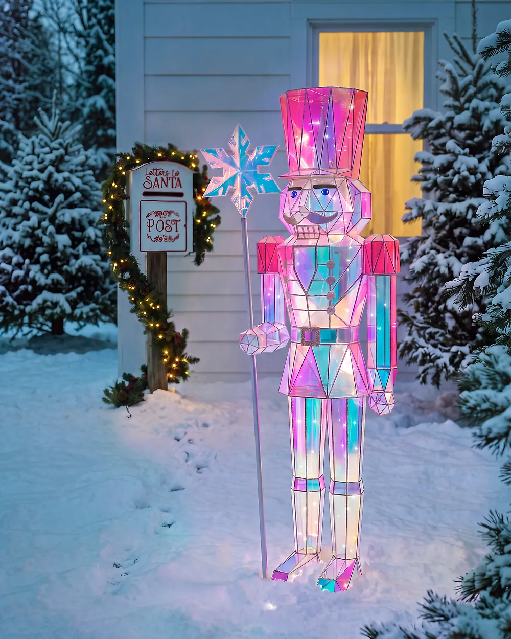 Decorazione per esterni LED KINNULA 152 cm Schiaccianoci Multicolore