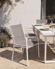 Set di 4 sedie da giardino BUSSETO Metallo Grigio_922762