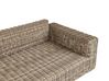 Conjunto de jardim modular 6 lugares em rattan sintético castanho claro PALERMO_927952