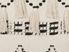 Bézs és fekete pamut díszpárna kétdarabos szettben 45 x 45 cm THONDI_769047