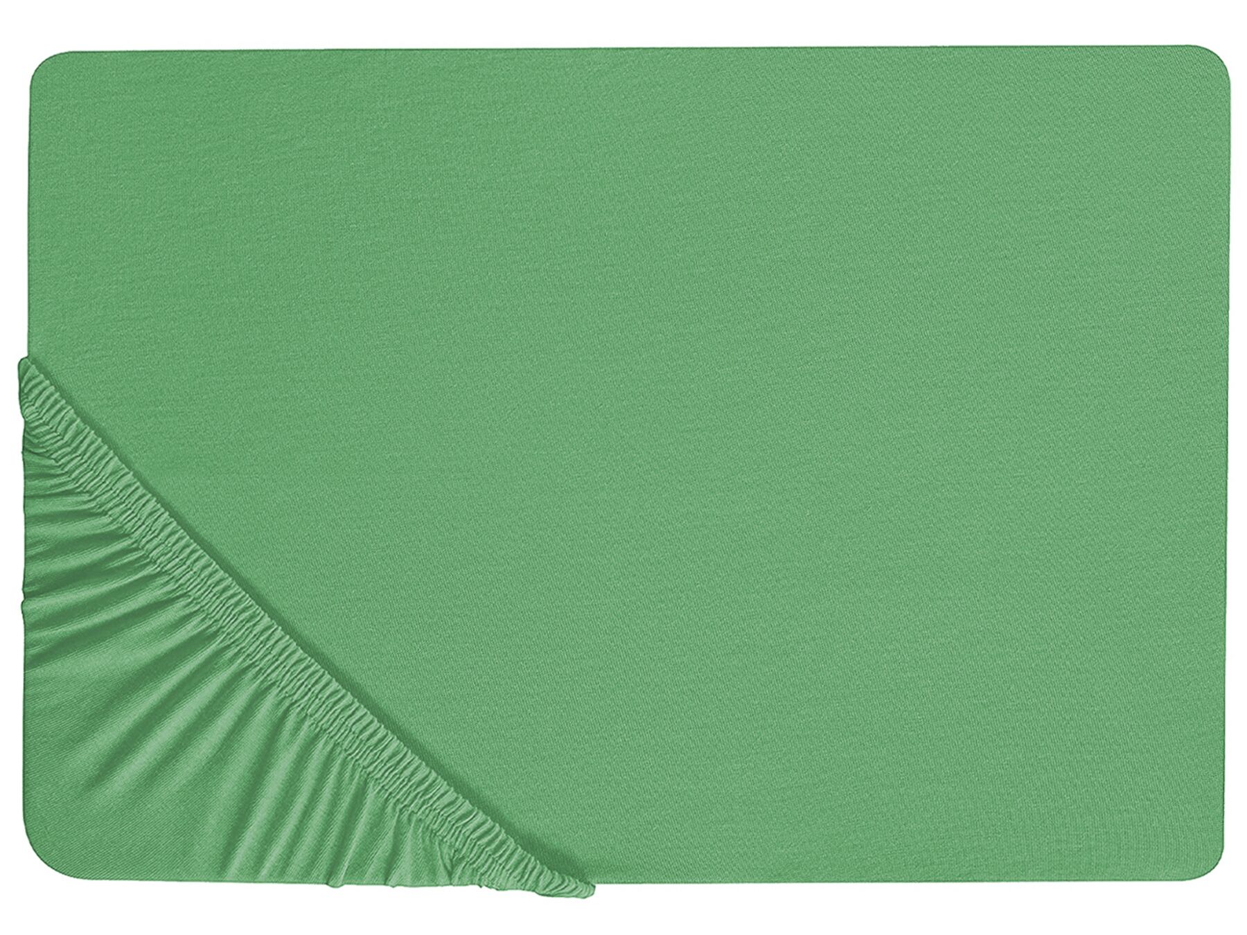 Bawełniane prześcieradło z gumką 200 x 200 cm zielone JANBU_845570