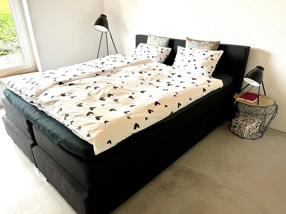 Divan Bed Fabric PRESIDENT 180 x 200 cm (EU Super King) Black_922273