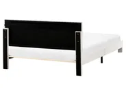 Pat cu sertare LONZAC Catifea Alb-murdar 160 x 200 cm_1014784