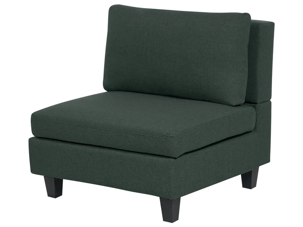 Modular Corner Sofa 4 Seater UNSTAD Fabric Dark Green Right Hand_925439
