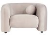 4 Seater Velvet Living Room Set Taupe LEIREN_919500