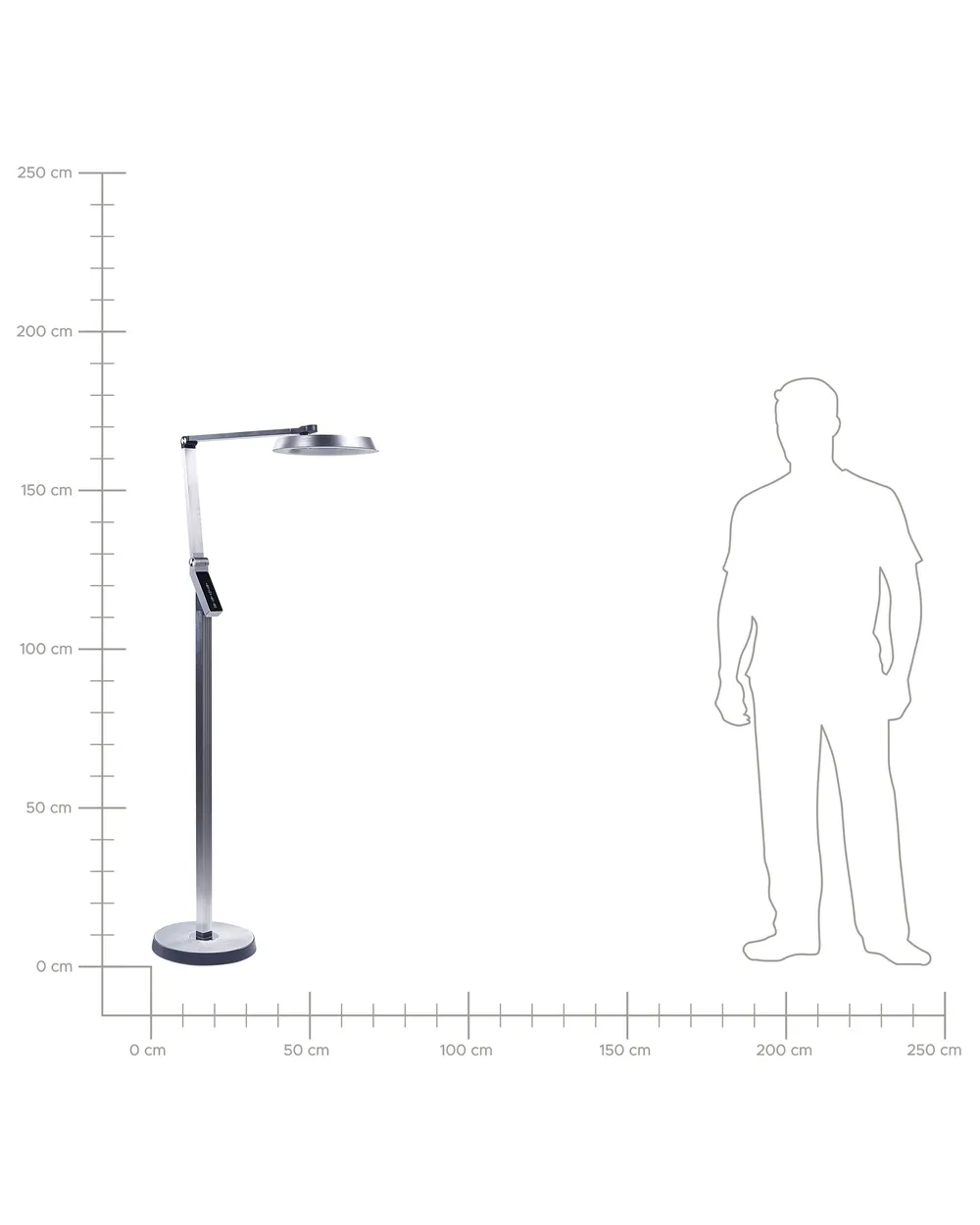 Lampada da terra a LED CARINA con dimmer Metallo Argento_861236