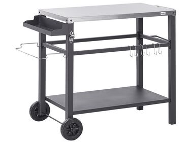 Metal Garden Serving Trolley Black SPIAZZI