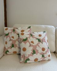 Coussin Vintage Rose – 45x45 Cm – Neuf (jamais Servi) – Art Déco