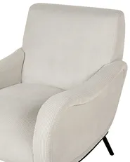 Poltrona ALMIND Velluto a coste Grigio chiaro_884585