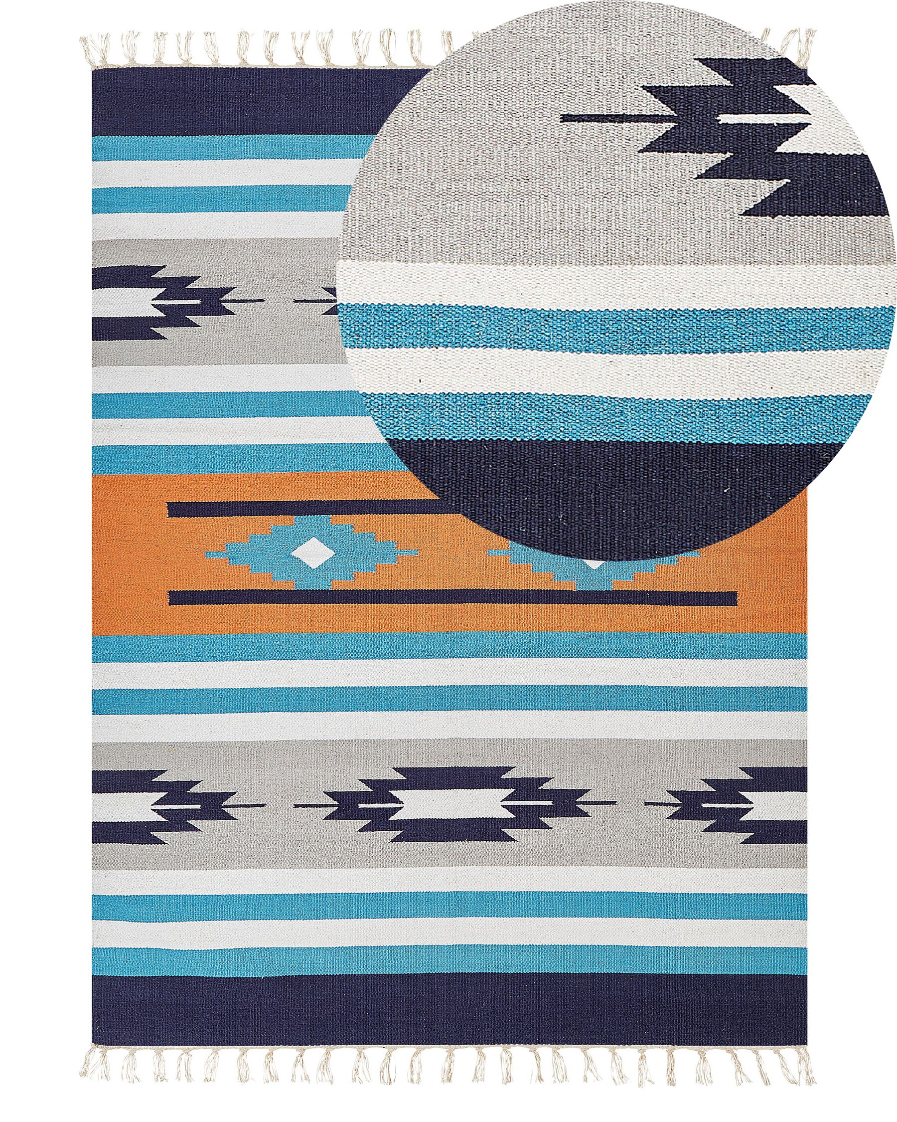 Bavlnený kelímový koberec 140 x 200 cm viacfarebný NORATUS_869422