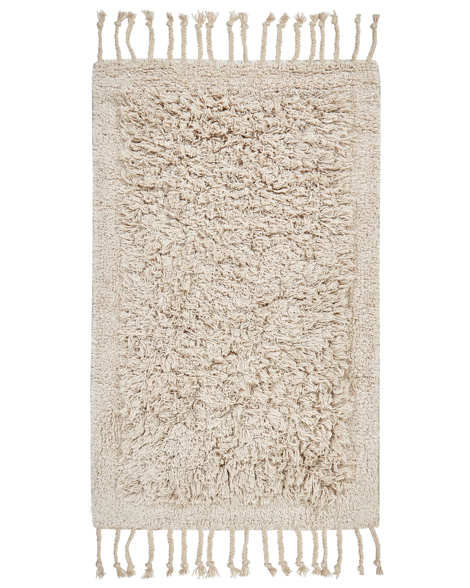 Dywanik łazienkowy bawełniany 50 x 80 cm beżowy OLTAN_905627